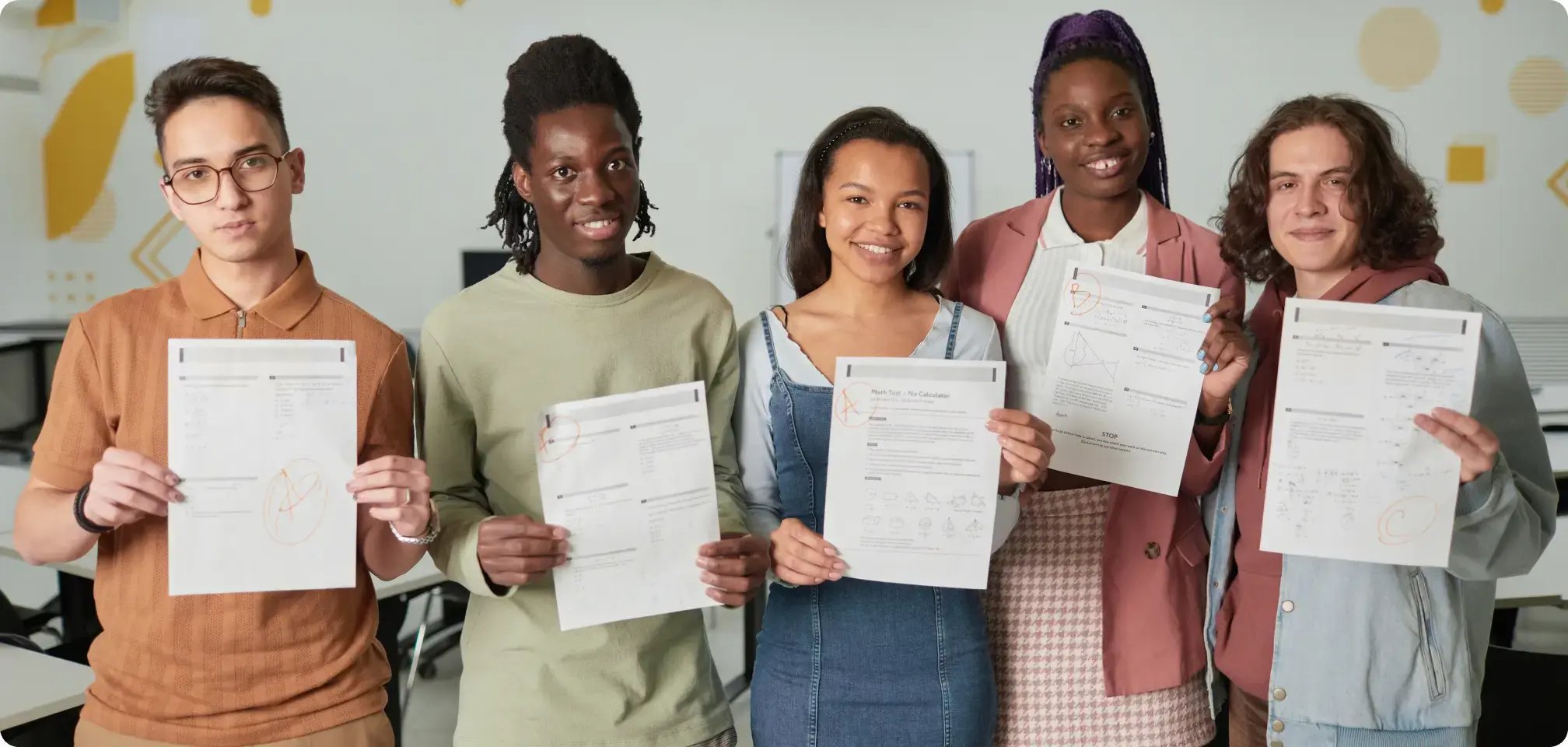 students with certificate