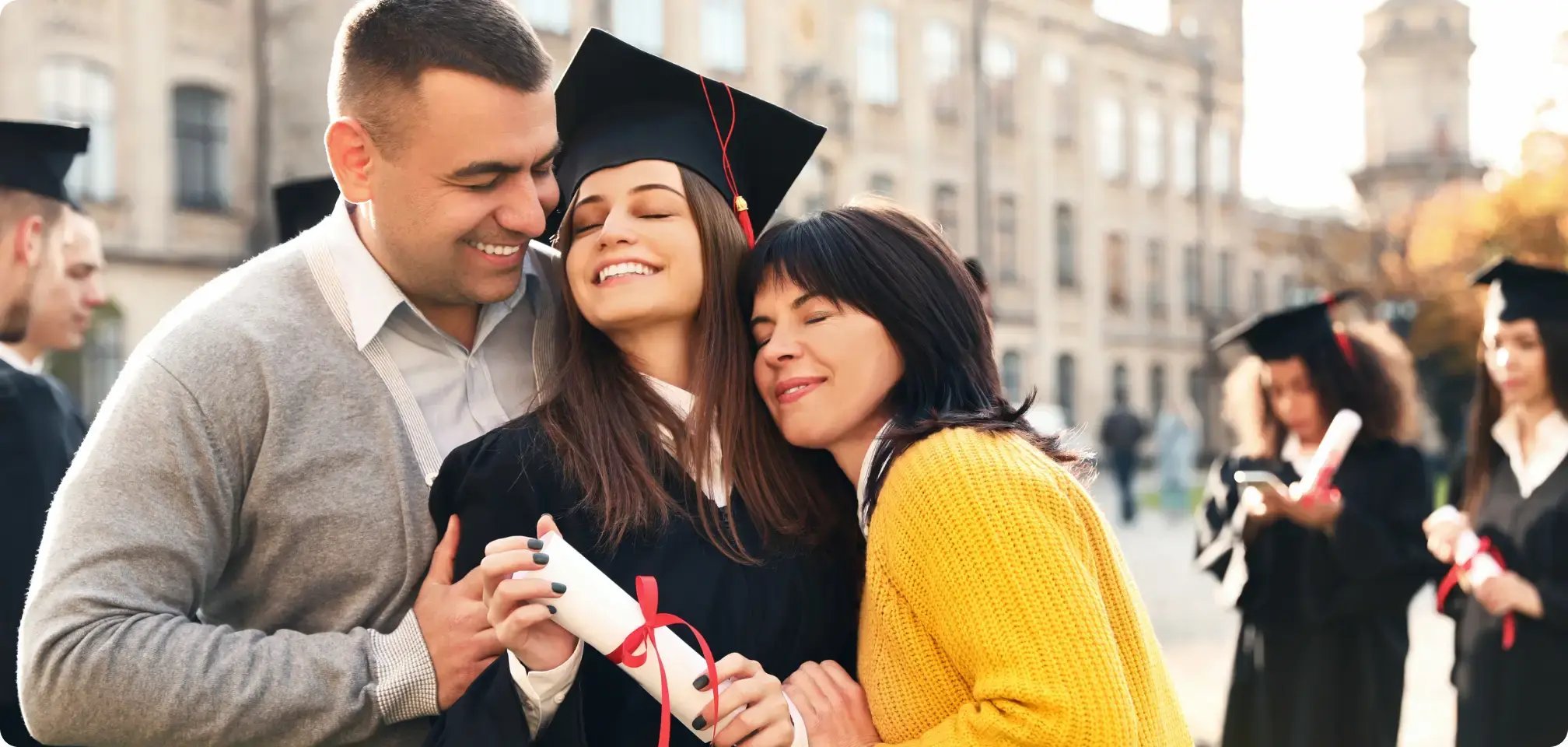 an adult student with family