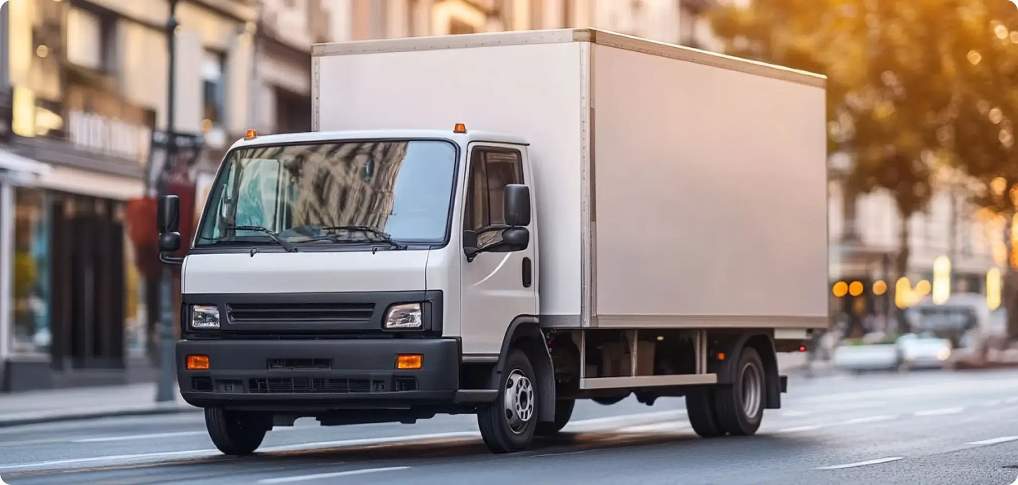 a commercial vehicle on the road