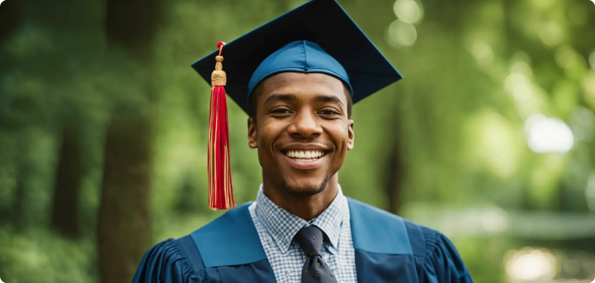 a student in a graduation gown