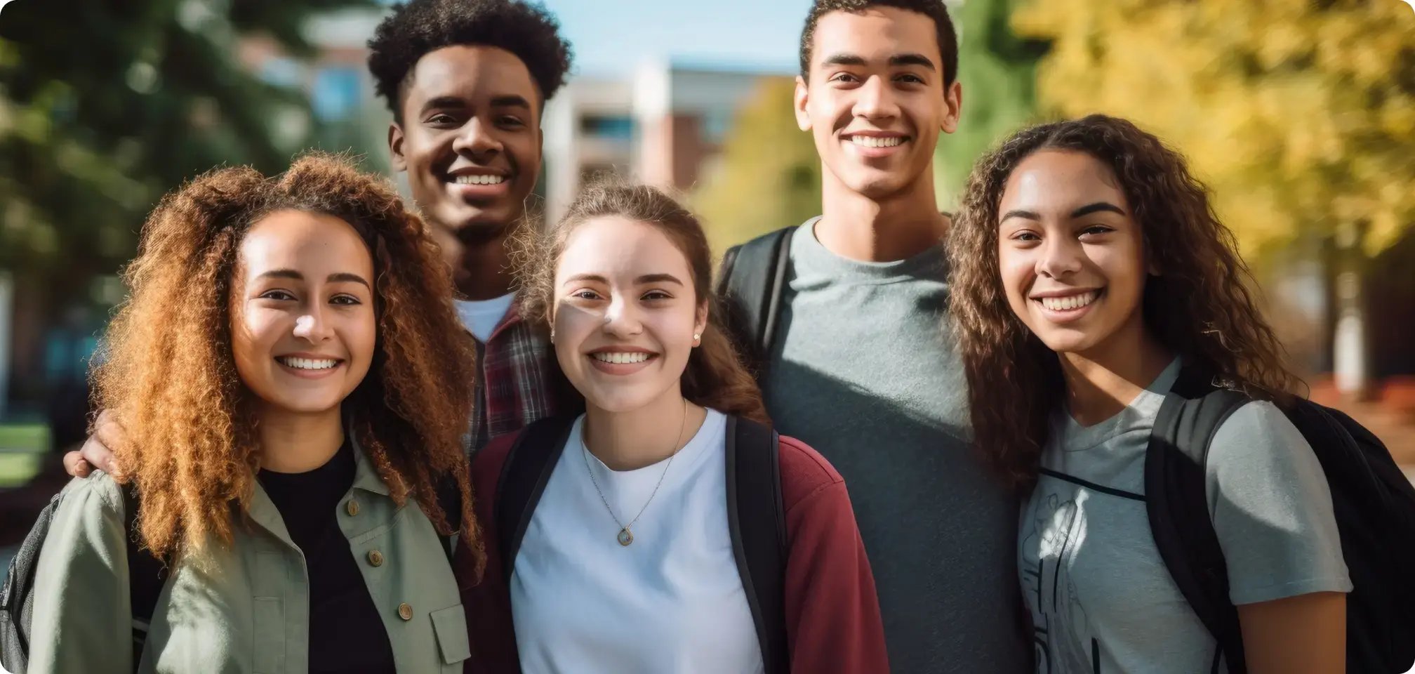 group of students smiling