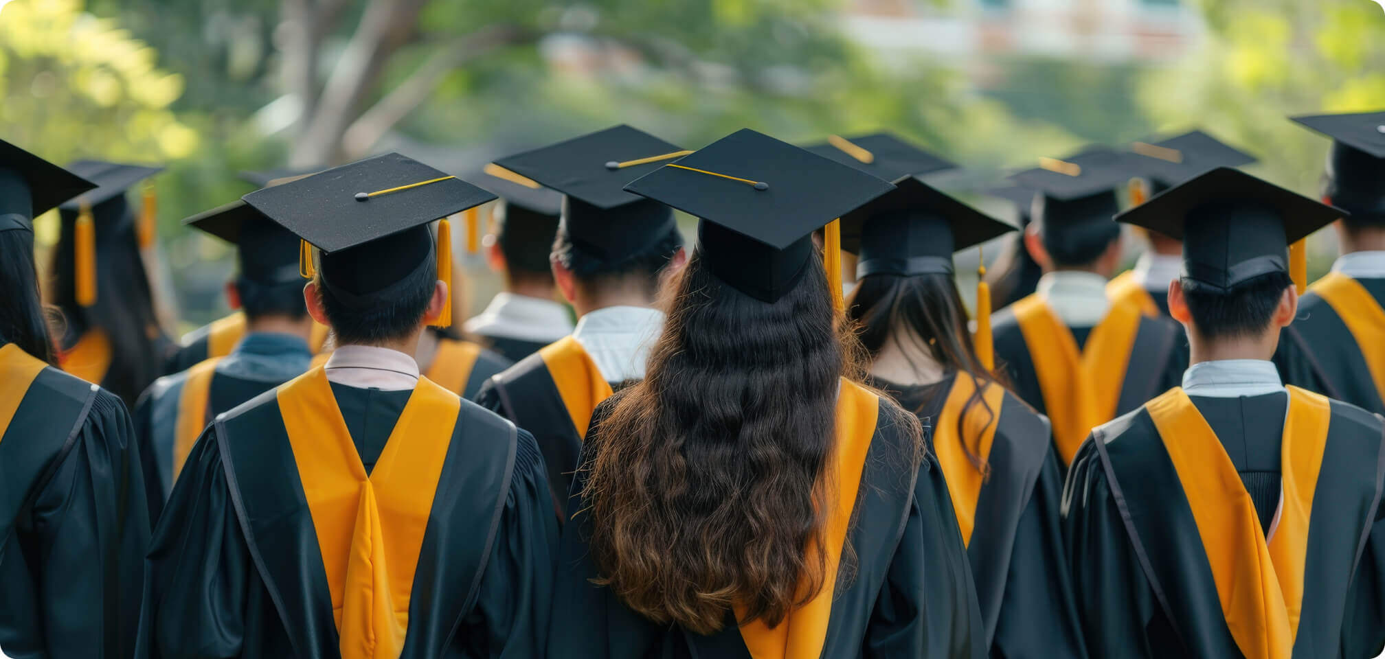 An image of students graduating