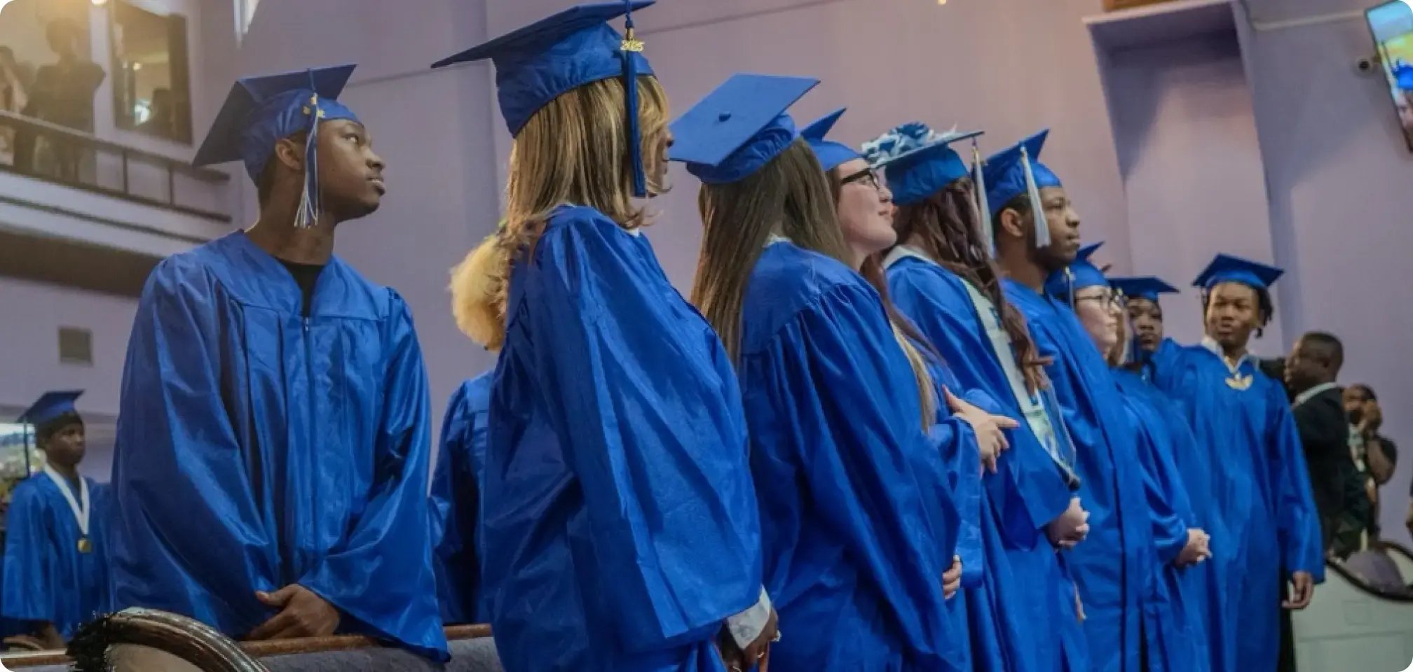 Students during graduation