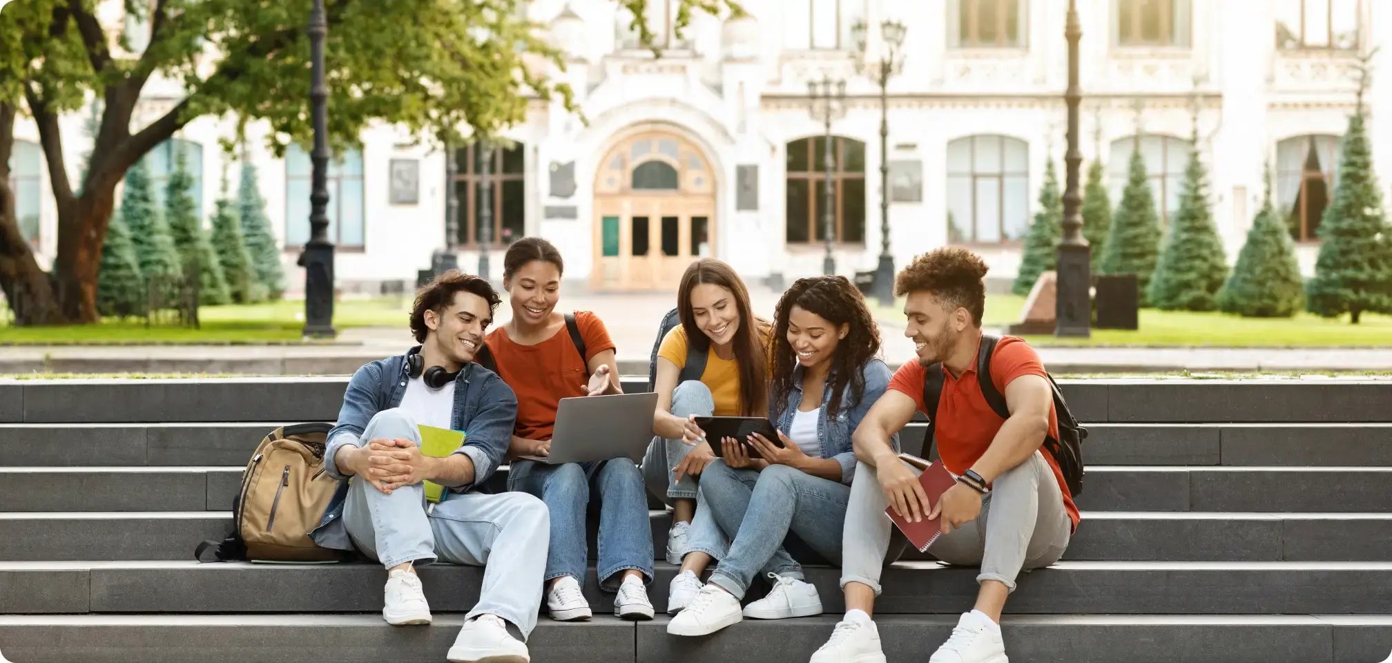 students studying together